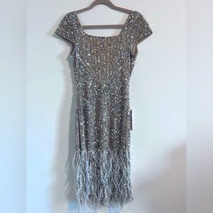 Sequin Feather Dress